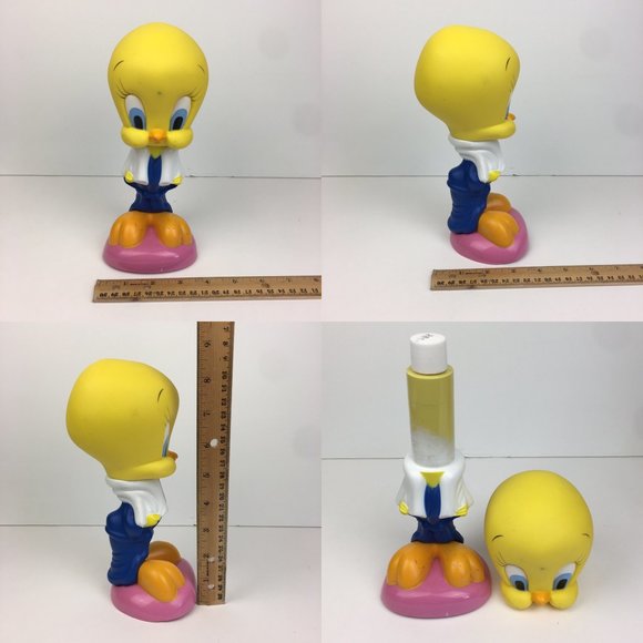 Tweety Bird Bubble Bath Bottle‎ Vinyl Zippered Pencil Case Small Lady Bug Plush - Picture 3 of 9